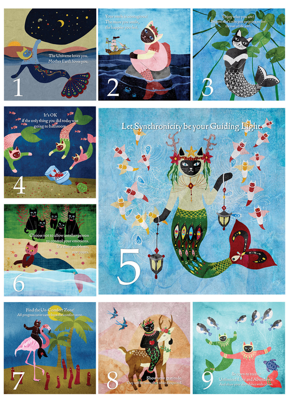 猫マーメイドの31日間万年カレンダー｜日々を癒す小さな魔法 8枚目の画像