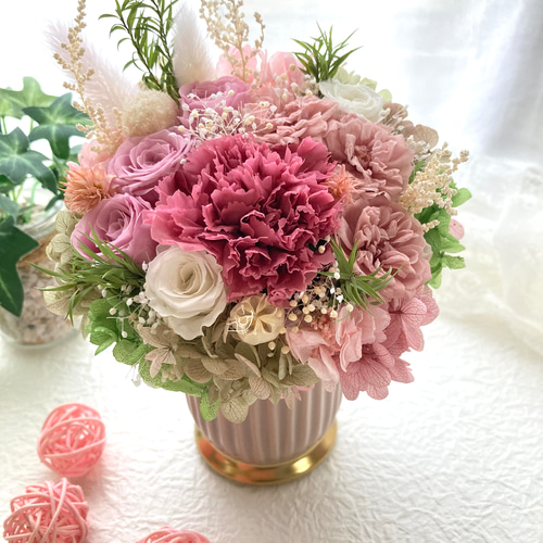 プリザーブドフラワー　アーティフィシャルフラワー　花材セット　くすみピンク系 プリザーブドフラワー アーティフィシャルフラワー 花材セット くすみ