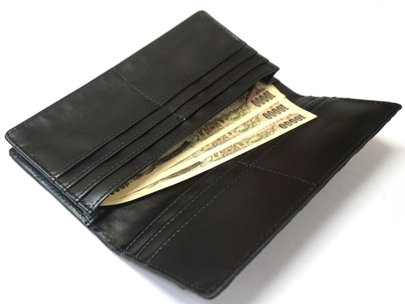 【縁起財布】ブラックパイソン 長財布 幸運財布 縁起物 権威の黒 3枚目の画像