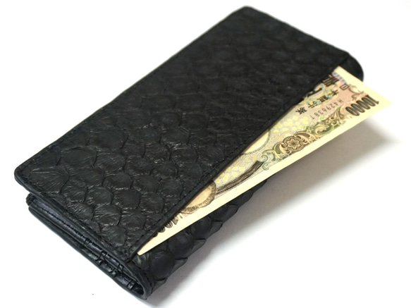 【縁起財布】ブラックパイソン 長財布 幸運財布 縁起物 権威の黒 2枚目の画像