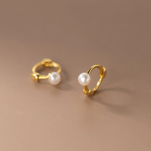 淡水パール フリル　フープピアス　CAD アッシュペーフランス　２個セット フリルパールピアス / プチスティック | C.A.D. Tokyo online store