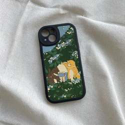 智慧型手機保護殼 兼容所有 iPhone 15/14/13/12/11 等型號 女孩和貓治愈系 全包防震手機套 第1張的照片