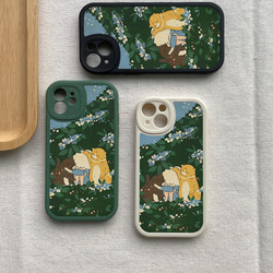 智慧型手機保護殼 兼容所有 iPhone 15/14/13/12/11 等型號 女孩和貓治愈系 全包防震手機套 第4張的照片