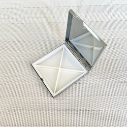 ＊クロスチェック＊◆ ピルケース(アクセサリーケース、小物入れ)◆オレンジブルー　クリスタルガラス 8枚目の画像