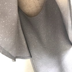 着物リメイク　紫陽花のフレアスリーブワンピースドレス 4枚目の画像