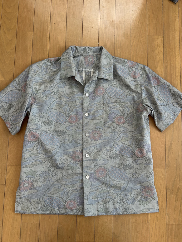 大島紬のアロハシャツ メンズ 2枚目の画像