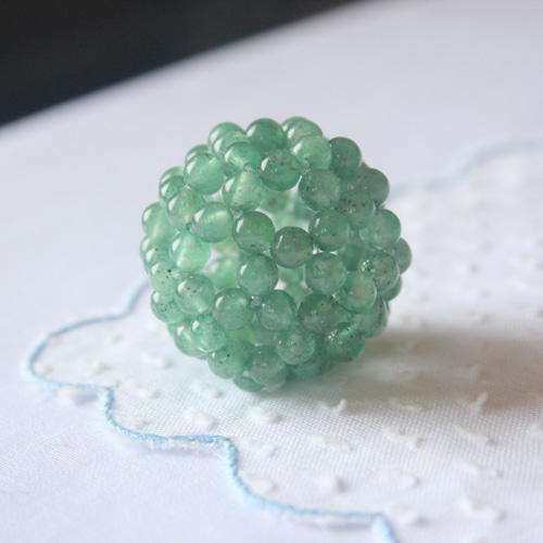 フラーレン 4mmグリーンアベンチュリン その他アクセサリー Shop Flan  