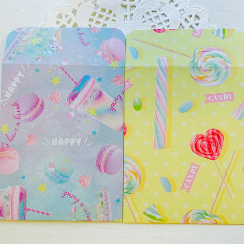 送料無料】 ポチ袋 スイーツ柄 ポイント利用 おすそ分けファイルにも