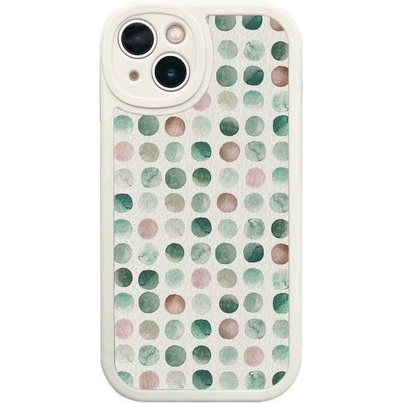 智慧型手機保護殼 兼容所有 iPhone 15/14/13/12/11 等型號 圓點調色水彩 全包防震手機套 第4張的照片