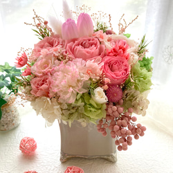 大人気❤️大輪フラワー❤️3点セット❤️全3色❤️豪華花柄刺繍❤️人気カラー❤️ SALE 豪華プリザーブドフラワー希少なチューリップ 大輪オールド