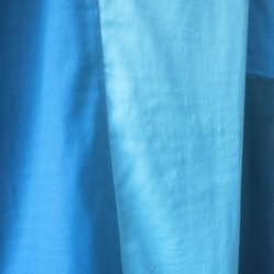 オーガニックコットンWガーゼ半袖ワンピース blue mix 5枚目の画像