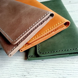 薄くスマートな長財布　全8色　スリムなレザーウォレット　シンプルな長財布　 11枚目の画像