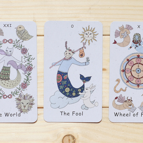 猫タロットカードステッカー 可愛い ネコちゃんタロット 78枚入り 楽天