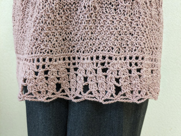 麻・綿混紡の糸でサマーセーター 2枚目の画像