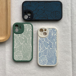 智慧型手機保護殼 兼容所有 iPhone 15/14/13/12/11 等型號 抽象簡約條紋 全包防震手機套 第2張的照片