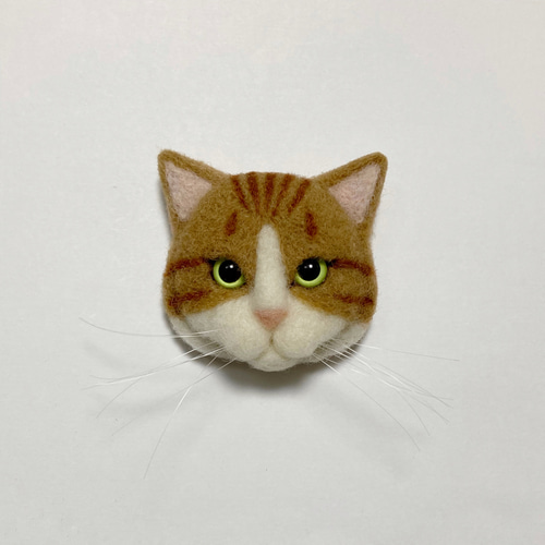 旅する猫ブローチ箱無し　羊毛フェルト猫　茶トラ猫 旅する猫ブローチ箱無し 羊毛フェルト猫 茶トラ猫 - メルカリ