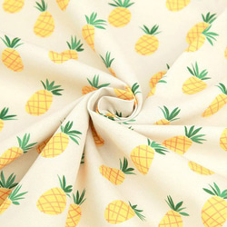 韓国製 果物柄 洋梨柄 北欧風の洋梨 生地 コットン100％シーチング Pineapple 4枚目の画像