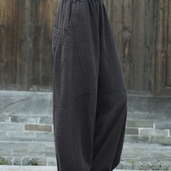 寬褲長褲加厚褲加厚秋冬保暖#6188黑色 第4張的照片