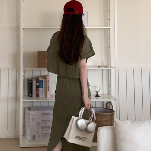 セットアップ 上下セット シャツ スカート ゆったり レディース