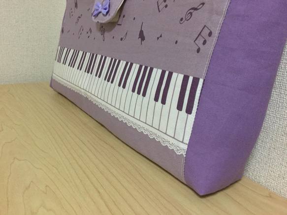 【ピアノ柄】 《鍵盤ハーモニカバッグ》 《ピアニカケース》 4枚目の画像
