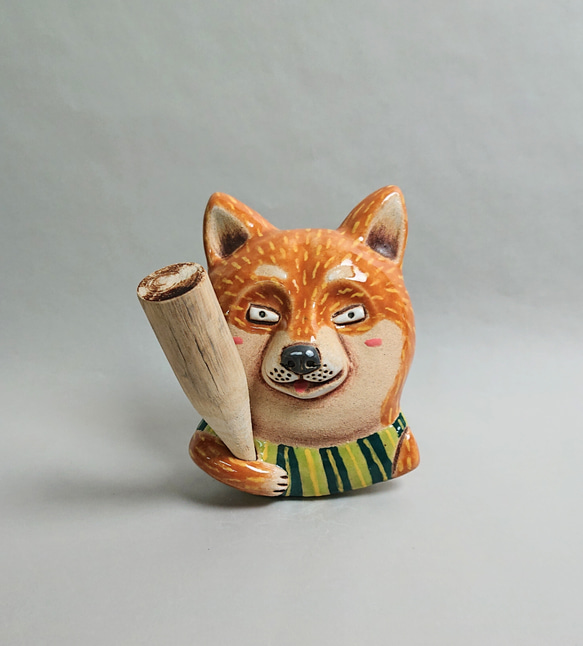 柴犬ディフューザー01（手作り陶器） 1枚目の画像