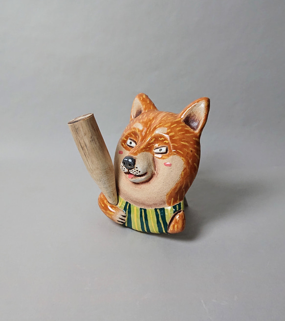 柴犬ディフューザー01（手作り陶器） 3枚目の画像