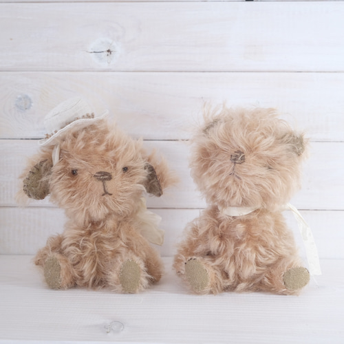 ふさふさワンワン ぬいぐるみ 犬 いぬ 海外作家様 ハンドメイド