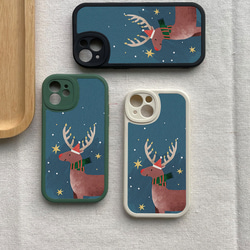 スマートフォン保護ケース、すべてのiPhone 15/14/13/12/11およびその他のモデルと互換性ありクリスマスエルクオー 5枚目の画像