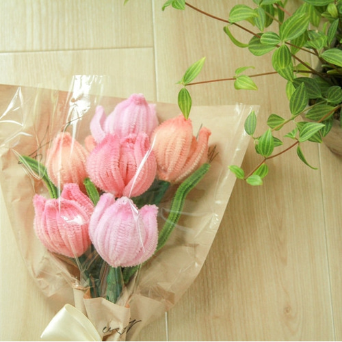 フラワーモール チューリップ ブーケ アートフラワー ヒナ 通販