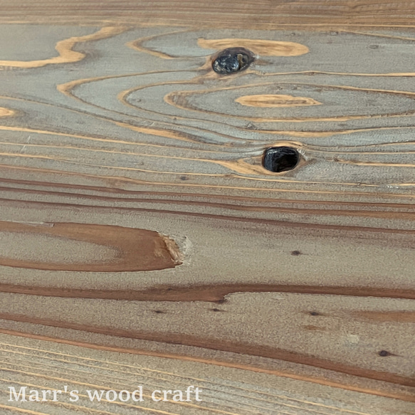 国産杉の無垢材　折れ脚テーブル　45ｘ90cm　オイル仕上げ　ドリフトウッド色　ちゃぶ台　折りたたみ 7枚目の画像