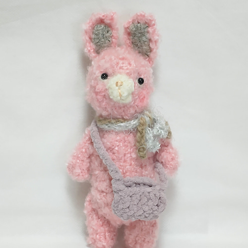 白様ご予約品 トイプーちゃん＆ファーヤーンのウサギさんあみぐるみ 白様