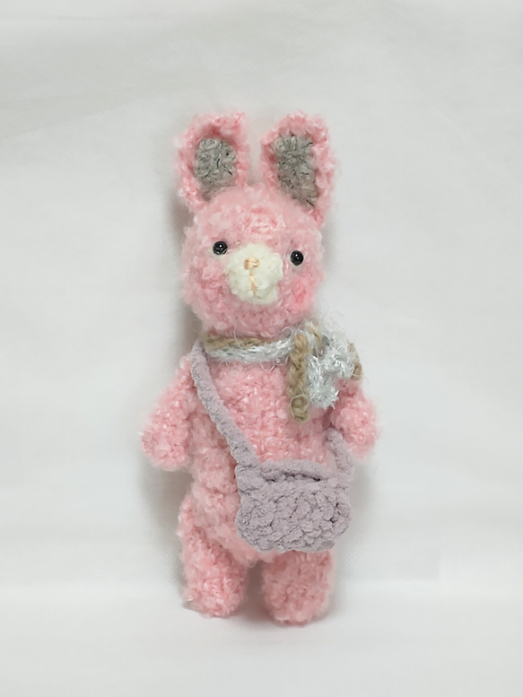 ピンク色のウサギ(あみぐるみ) あみぐるみ friend-Y 通販