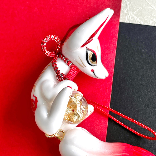 稲荷狐のストラップ 携帯ストラップ 叶きりく 通販 17642120｜Creema