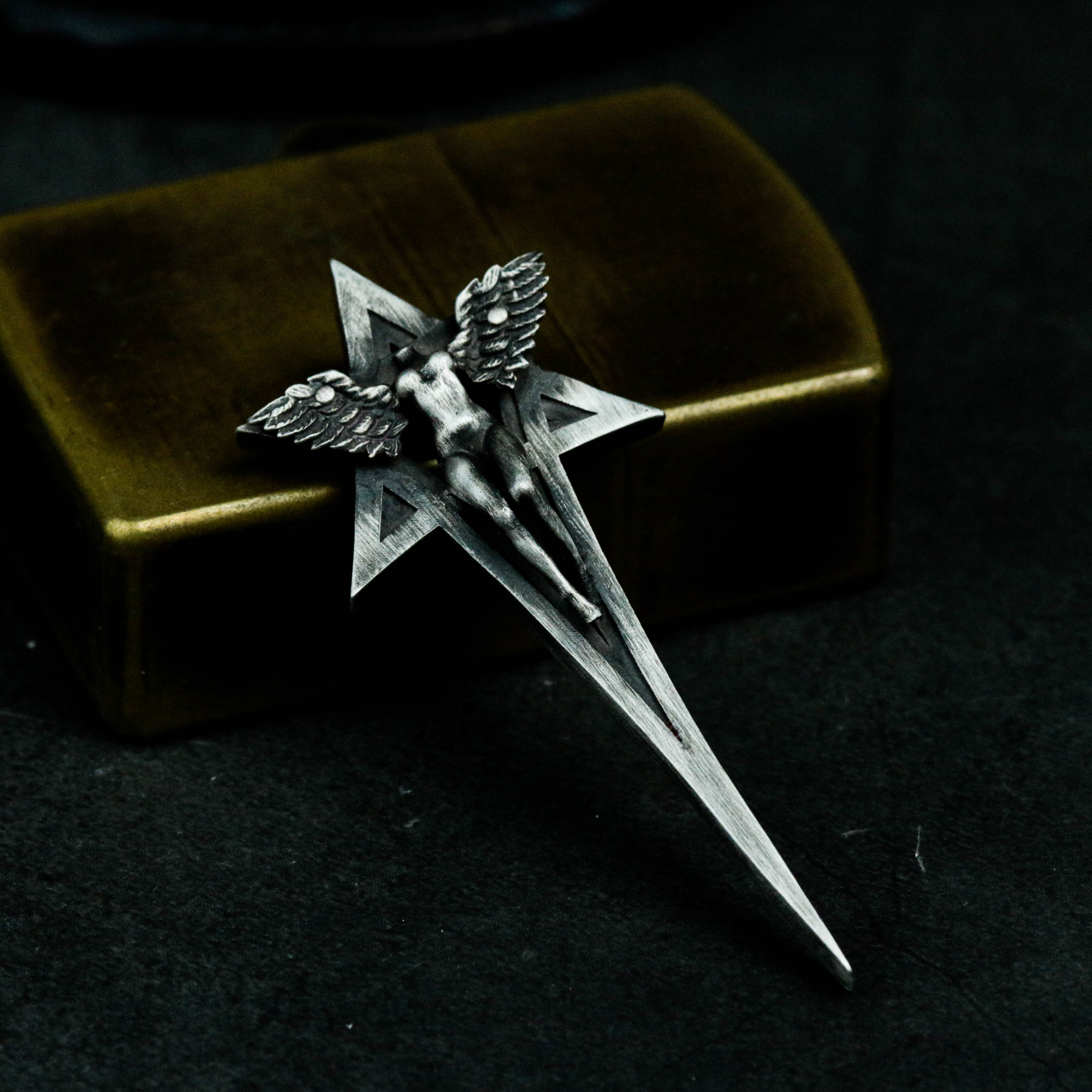 ノーブランド　シルバー925 ネックレス　チョーカー　時計　ペンダント　罪と罰