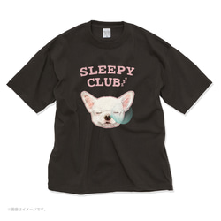 厚みのあるBIGシルエットTシャツ「SLEEPY CLUB_チワワ」/送料無料 5枚目の画像