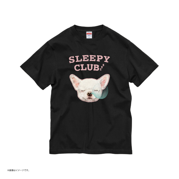「SLEEPY CLUB_チワワ」コットンTシャツ/送料無料 4枚目の画像
