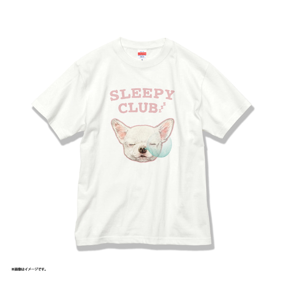 「SLEEPY CLUB_チワワ」コットンTシャツ/送料無料 3枚目の画像