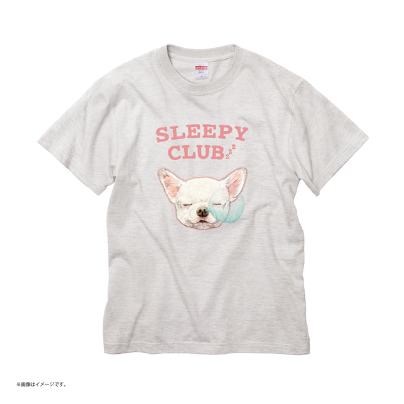 「SLEEPY CLUB_チワワ」コットンTシャツ/送料無料 5枚目の画像