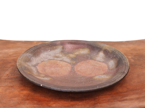 備前焼 皿・サンギリ(21cm)　sr3-080 2枚目の画像