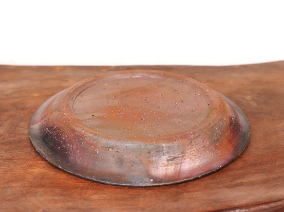 備前焼 皿・サンギリ(21cm)　sr3-080 5枚目の画像