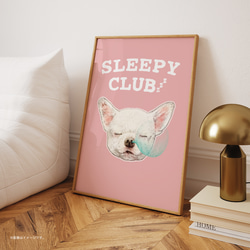 「SLEEPY CLUB_チワワ」/オリジナルポスター/選べるサイズ☆ 4枚目の画像