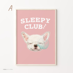 「SLEEPY CLUB_チワワ」/オリジナルポスター/選べるサイズ☆ 3枚目の画像