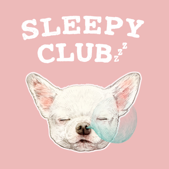 「SLEEPY CLUB_チワワ」/オリジナルポスター/選べるサイズ☆ 2枚目の画像