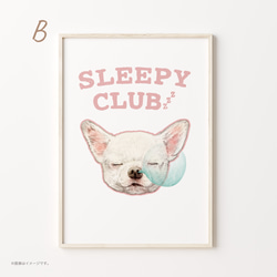 「SLEEPY CLUB_チワワ」/オリジナルポスター/選べるサイズ☆ 5枚目の画像