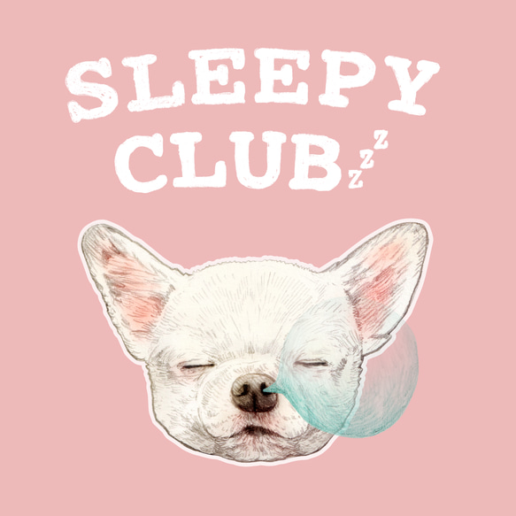 「SLEEPY CLUB_チワワ」アーバントートバッグ/送料無料 2枚目の画像