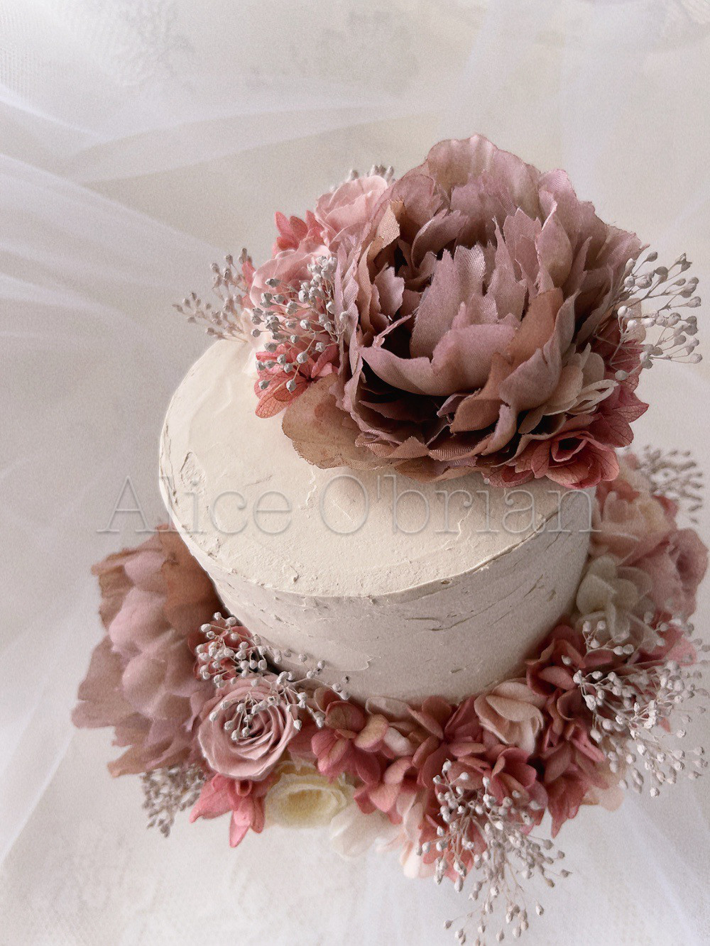 ♡ウェディングフラワーケーキウェルカムオブジェ〜New Romance♡リングピロー にも♡