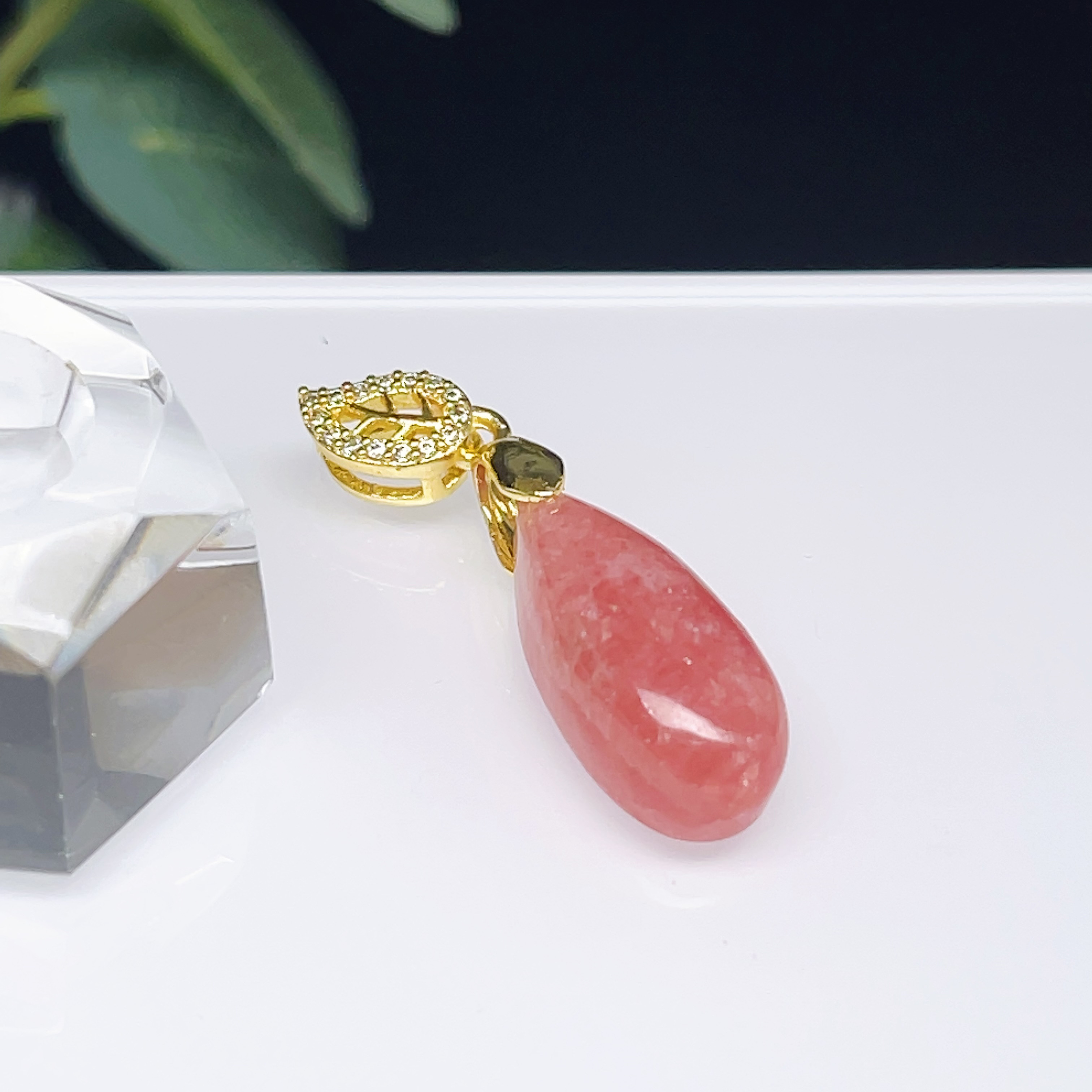 インカローズ　ペンダントトップ　ロードクロサイト　ネックレス【超美品】1