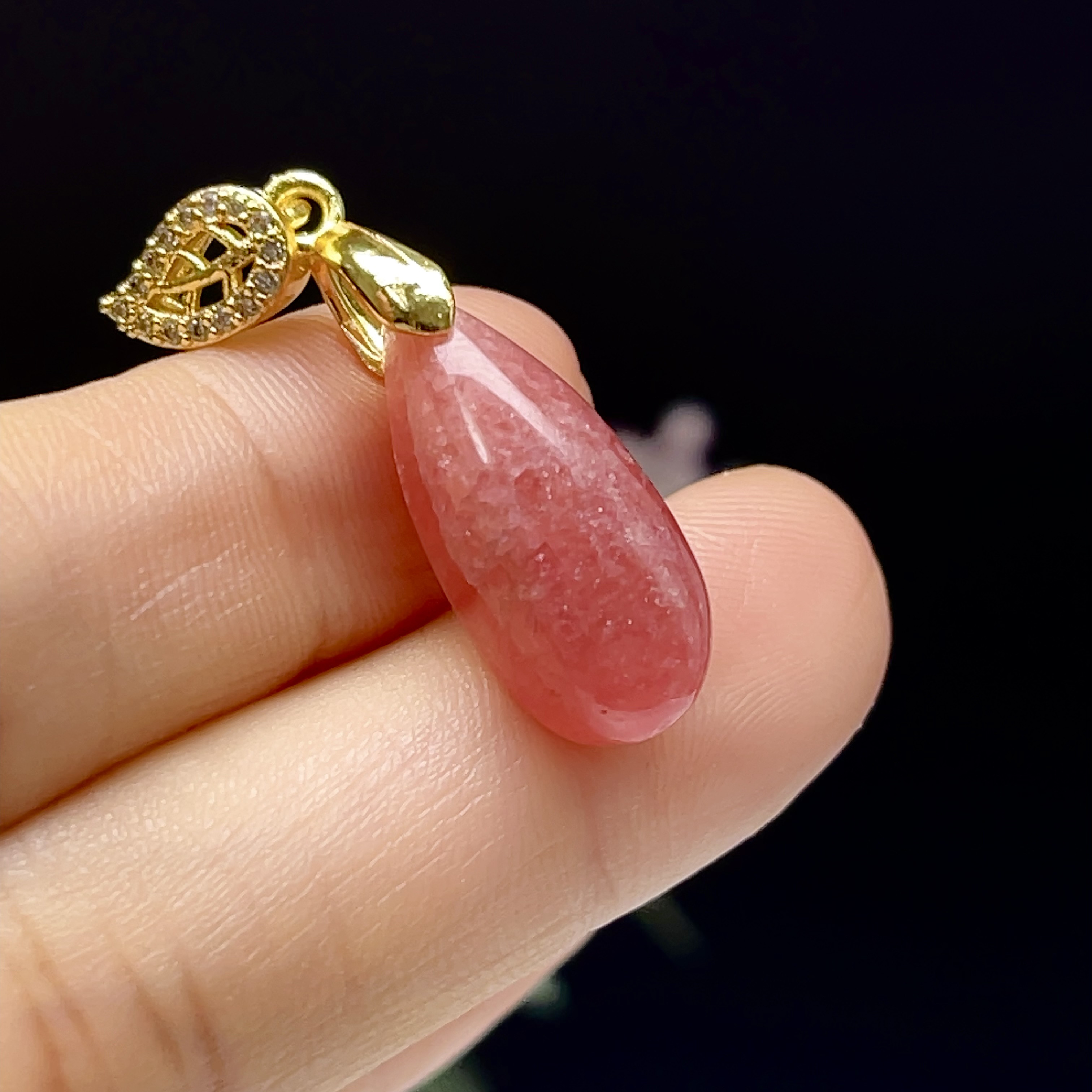 インカローズ　ペンダントトップ　ロードクロサイト　ネックレス【超美品】1