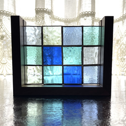ステンドグラス　ブルーパネルシリーズ④ 1枚目の画像