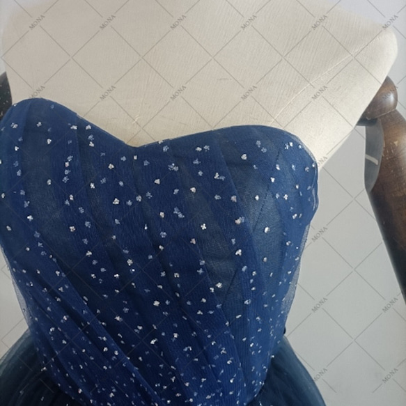 カラードレス ノースリーブ リボンが外せる2wayウェディングドレス G003 4枚目の画像